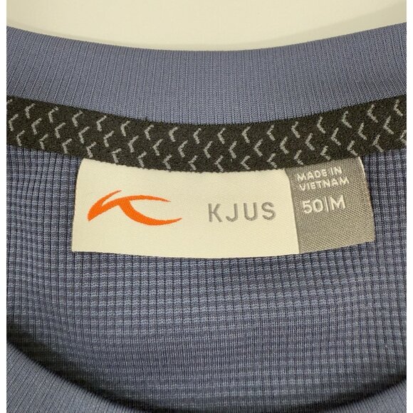 KJUS Mens Long Sleeve T-Shirt Sz Medium 50 Blue Performance Graphic Logo SAMPLE - Picture 5 of 9